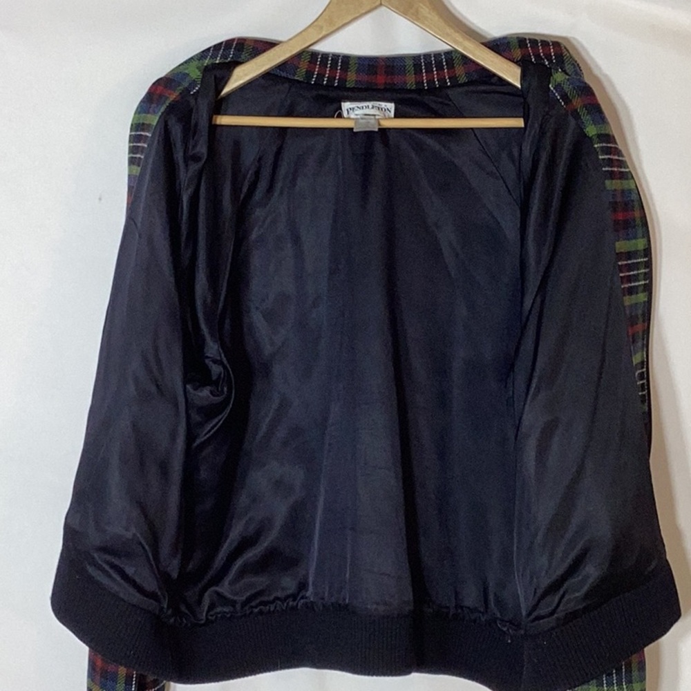 Vintage Pendleton Plaid Wool Lined Jacket Size Xl - image 7